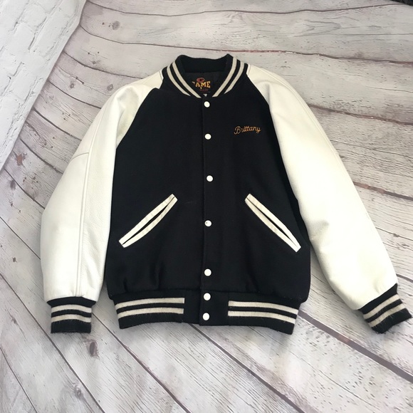 2000’s Varsity Cheerleading Leather & Wool Jacket Y2K - Picture 12 of 16